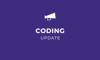 coding update with megaphone in the background