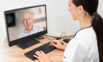 Telemedicine consultation with senior adult